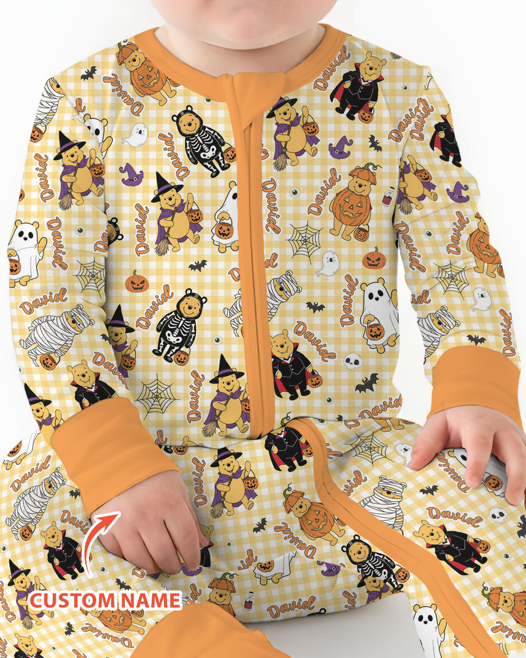 Halloween Bear Custom Name Bamboo Convertible Zippy