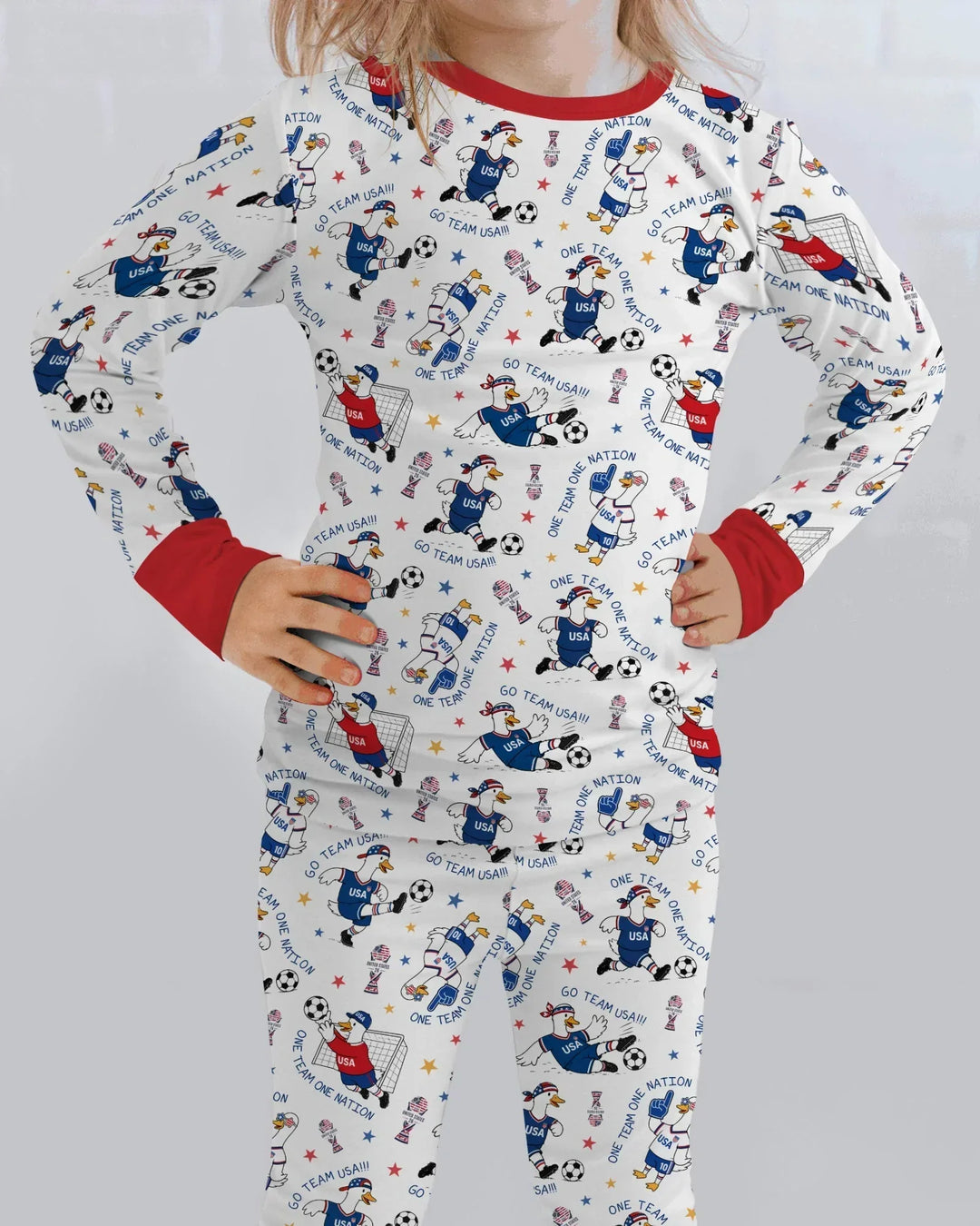 Zweiteiliges Langarm-Pyjama-Set mit Sommerfrüchten