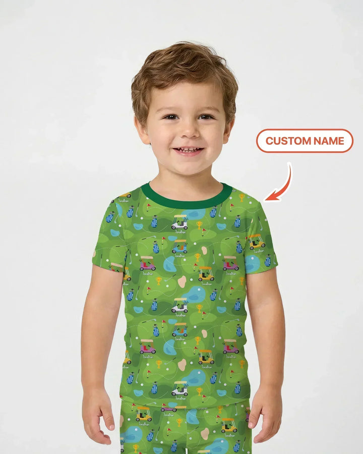 Zweiteiliges, kurzärmliges Pyjama-Set mit Marienkäfern