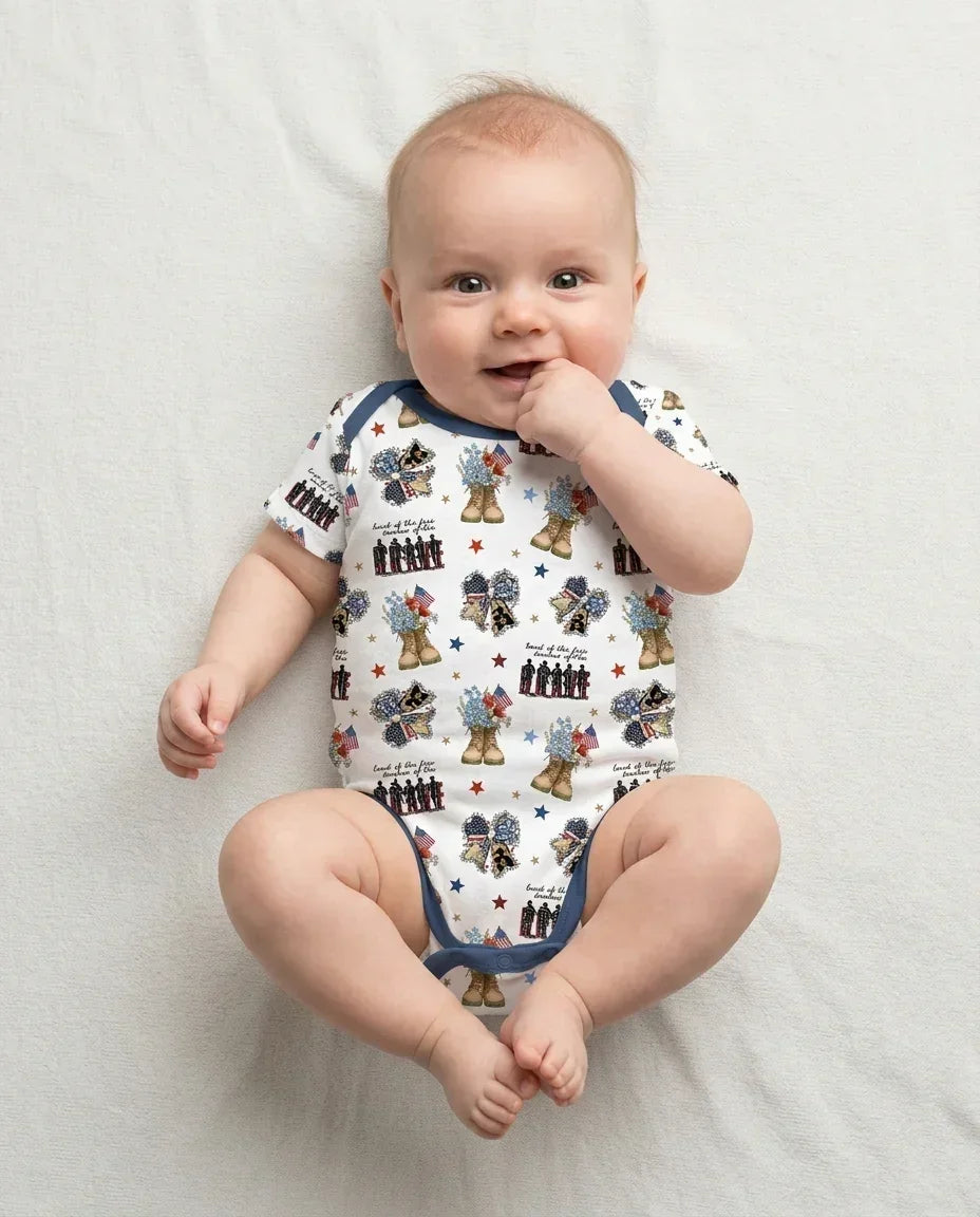 Gerippte Babykleidung mit individuellem Foto - Weich &amp; Skizzenhaft