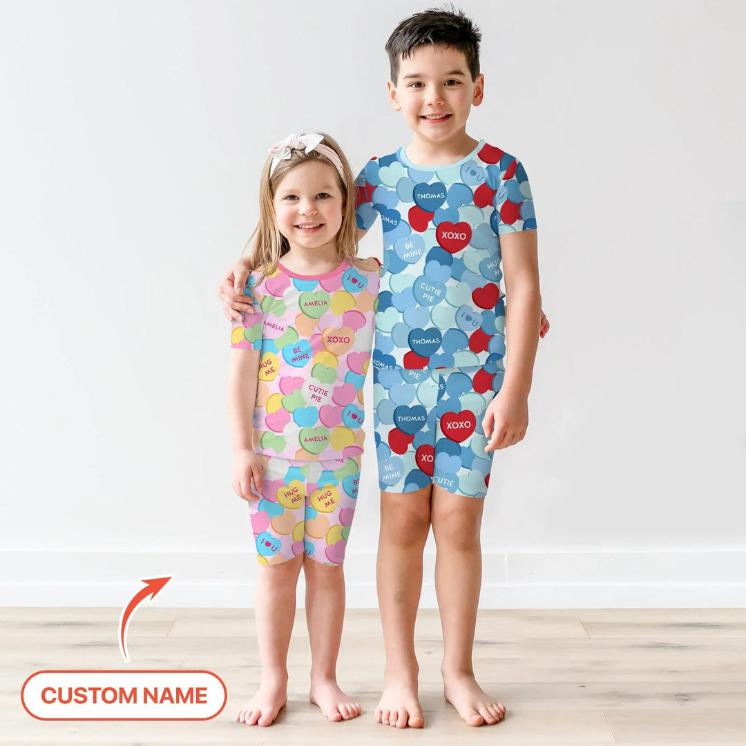 Zweiteiliges Pyjama-Set mit kurzen Ärmeln und Shorts im Sommer-Design