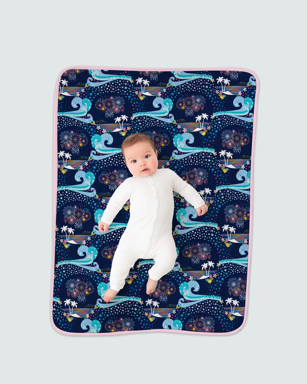 Starlit Surf Celebration Bamboo Blanket