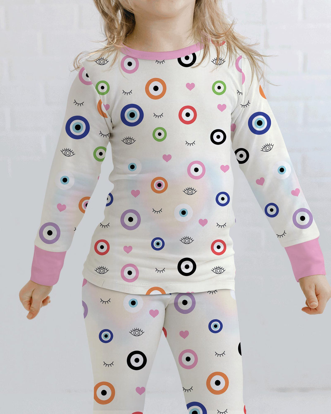Evil Eye Bamboo Two Piece Long Sleeve Pajama Set