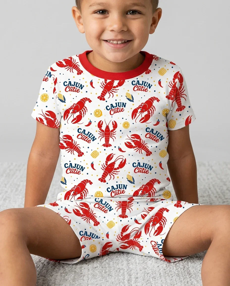 Cajun Cutie Bamboo Two Piece Short Sleeve Shorts Pajama Set