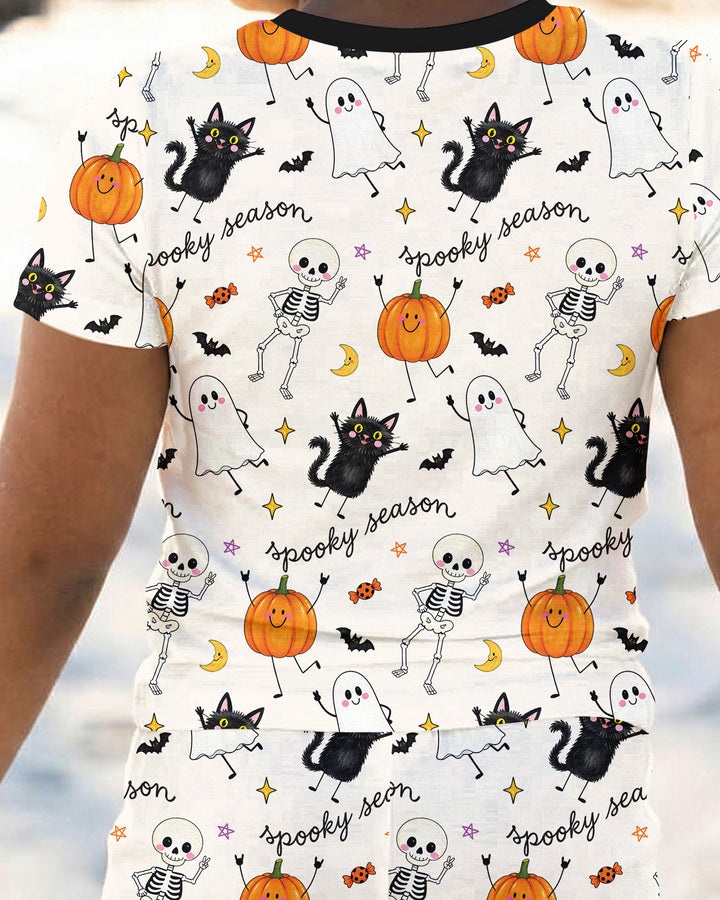 Zweiteiliges, kurzärmliges Pyjama-Set mit Marienkäfern