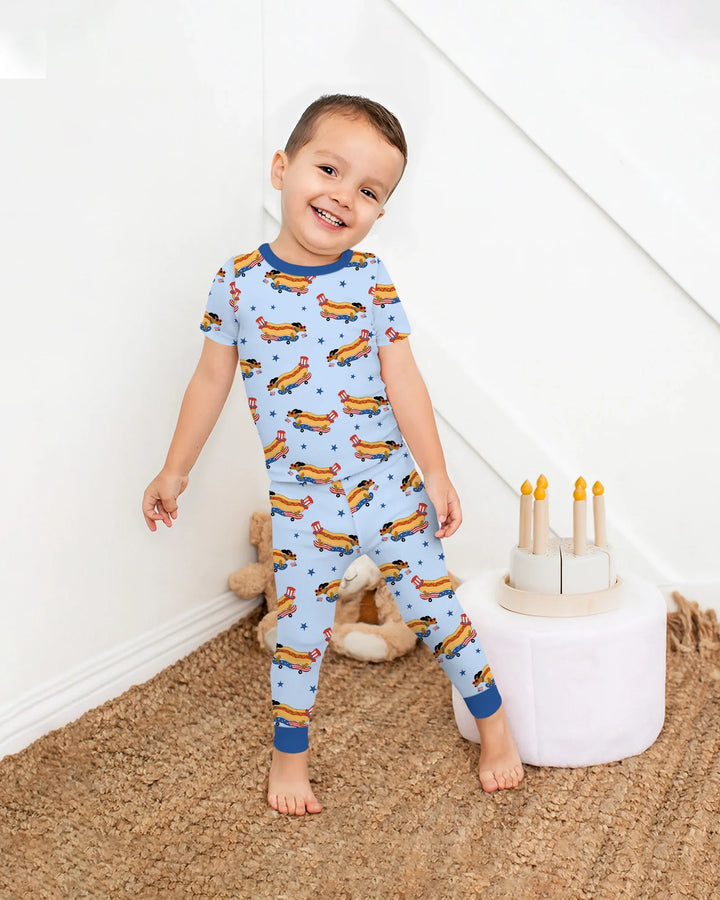 Zweiteiliges, kurzärmliges Pyjama-Set mit Marienkäfern