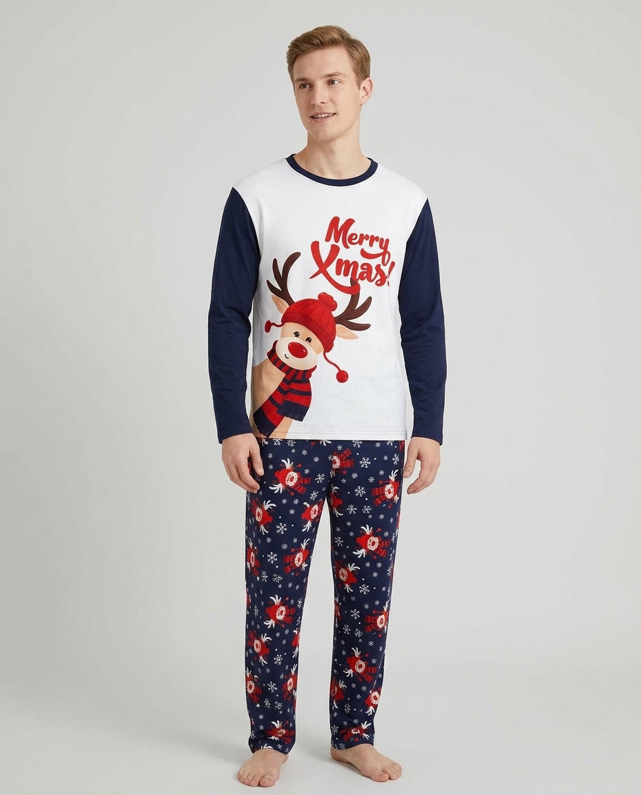Merry Reindeer Nights Bamboo Men's Pajama Set