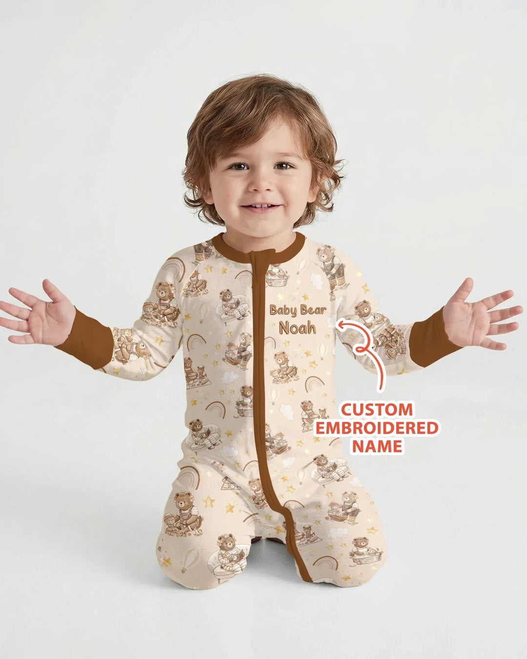 Gerippte Babykleidung mit individuellem Foto - Weich &amp; Skizzenhaft