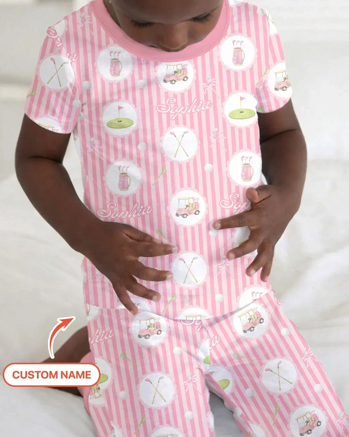 Zweiteiliges, kurzärmliges Pyjama-Set mit Marienkäfern