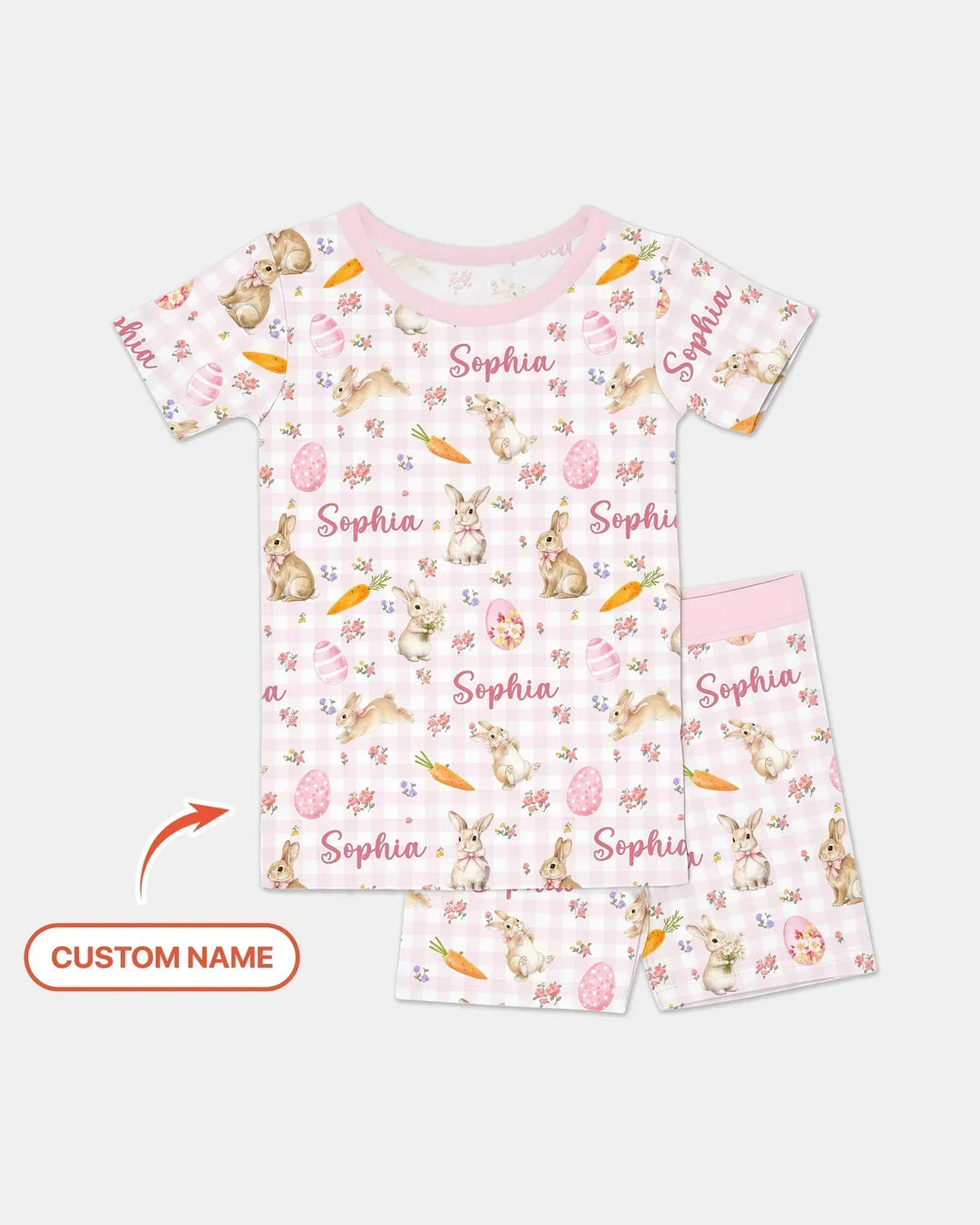 Zweiteiliges Pyjama-Set mit kurzen Ärmeln und Shorts im Sommer-Design