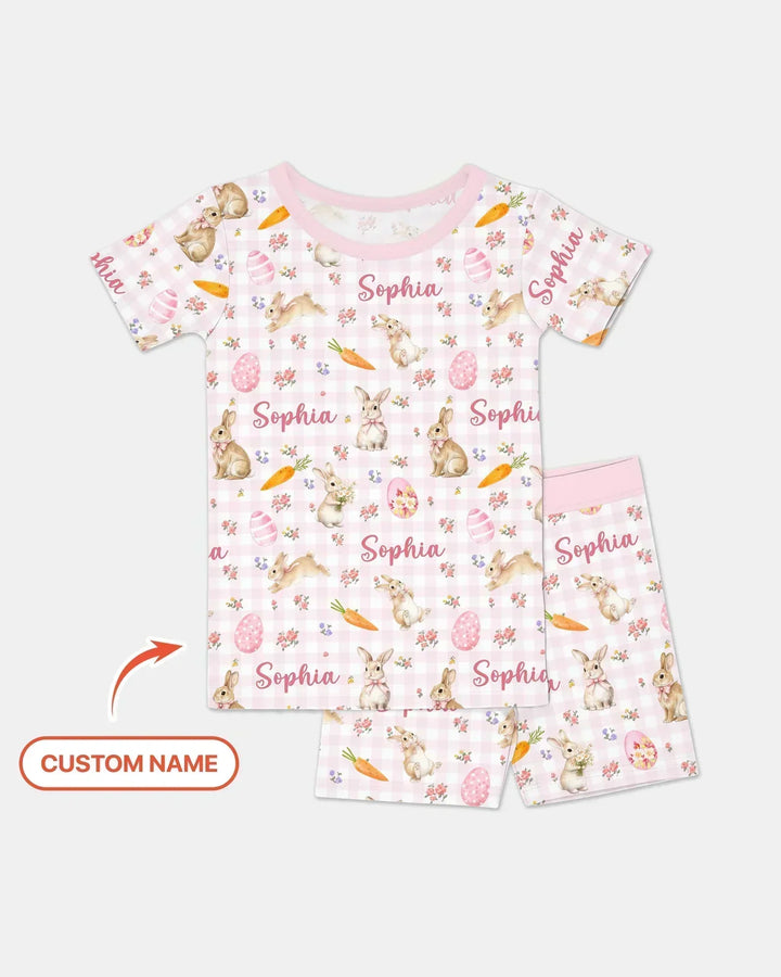 Zweiteiliges Pyjama-Set mit kurzen Ärmeln und Shorts im Sommer-Design
