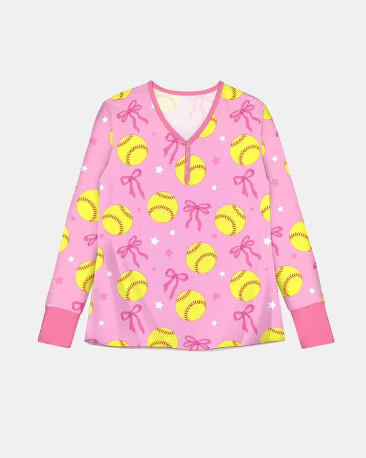 Softball Lovers Bamboo Women Pajama Set