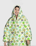 St. Patrick's Day Donut Tragbarer Bambus-Decken-Kapuzenpullover