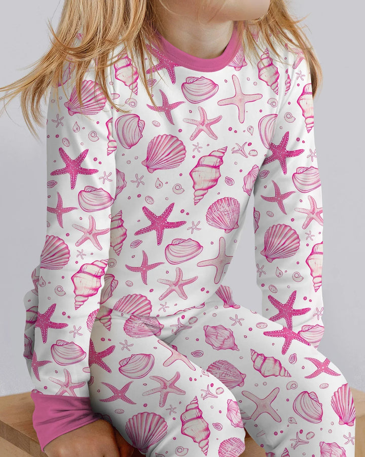 Zweiteiliges Langarm-Pyjama-Set mit Sommerfrüchten