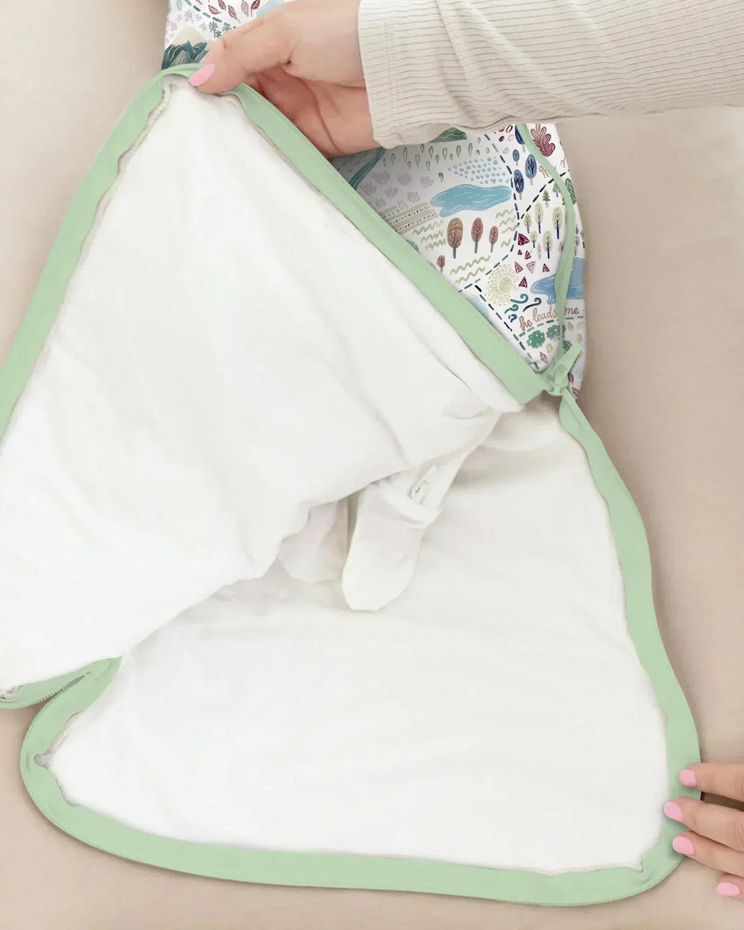 Whimsical Psalms 23 Map Bamboo Sleep Bag