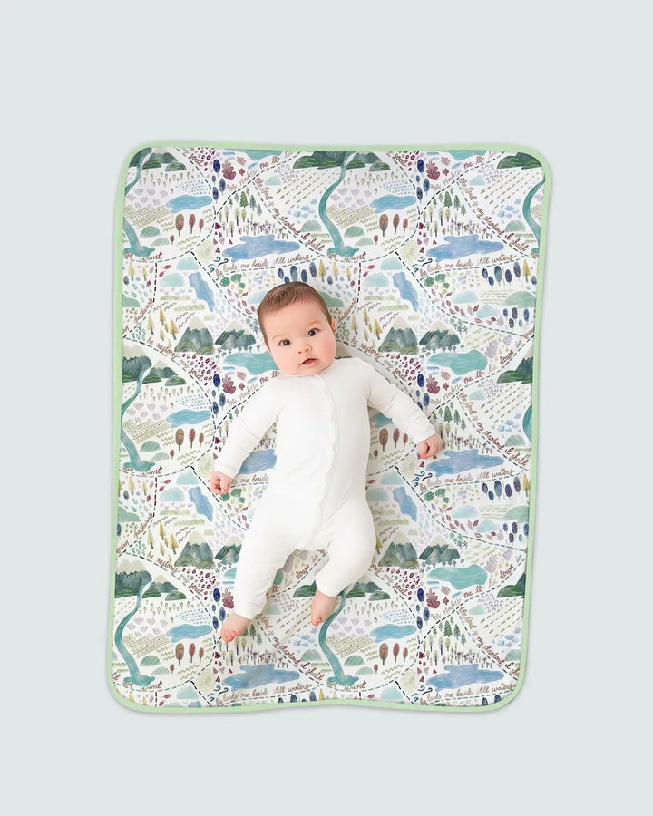 Whimsical Psalms 23 Map Bamboo Blanket