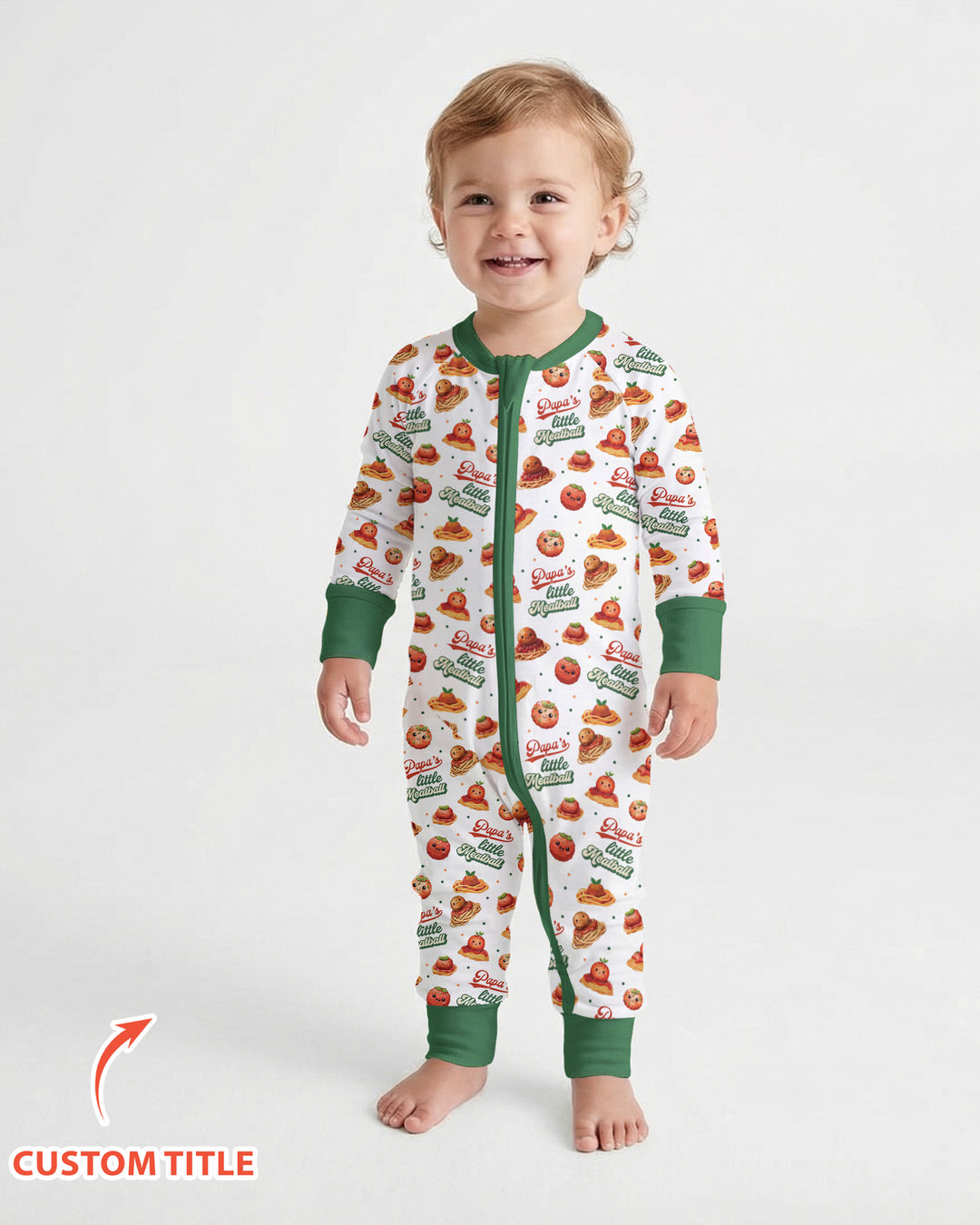 Custom Name Little Meatball Bamboo Convertible Zippy