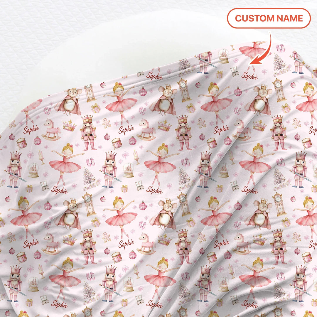 Custom Character "Ballerina Nutcracker Fairytale" Bamboo Swaddle Blanket