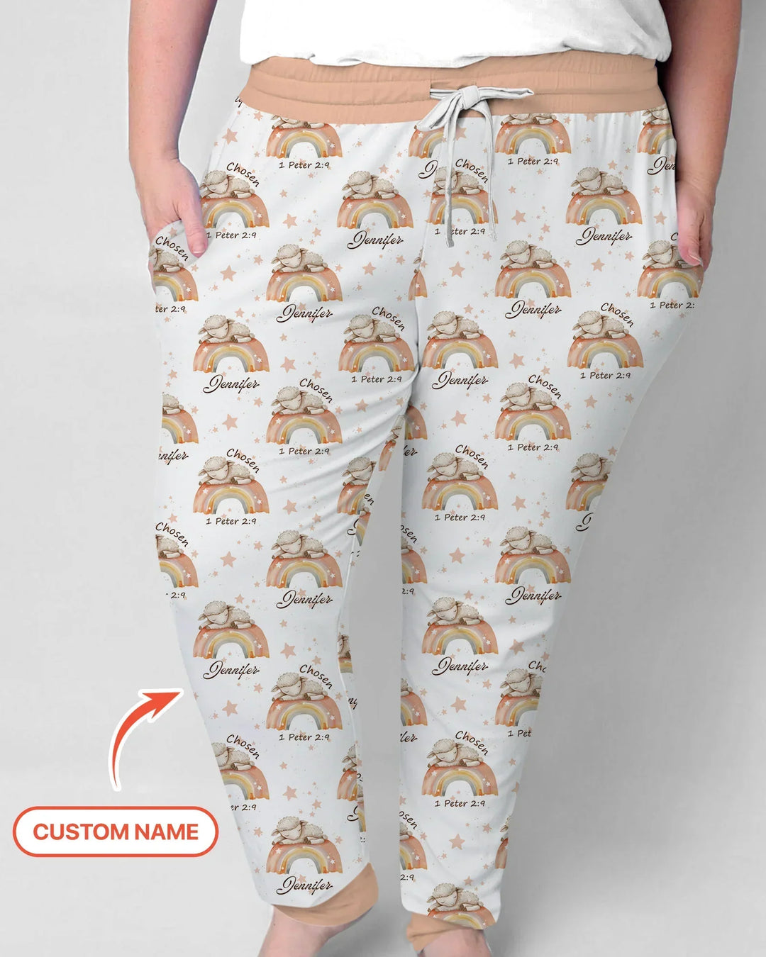Ausgewählt als eigenes Custom Name Bambus Damen Pyjama Set