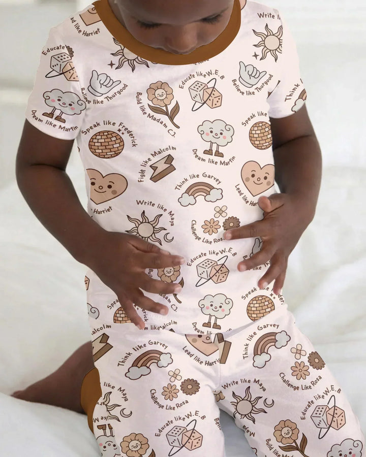 Zweiteiliges, kurzärmliges Pyjama-Set mit Marienkäfern
