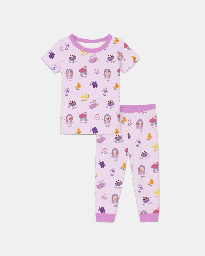Zweiteiliges, kurzärmliges Pyjama-Set mit Marienkäfern