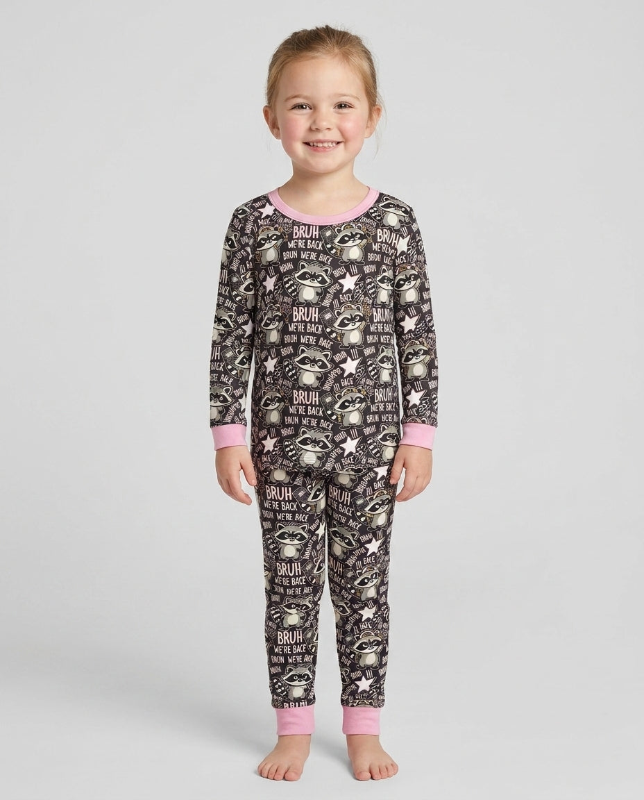 Zweiteiliges Langarm-Pyjama-Set mit Sommerfrüchten