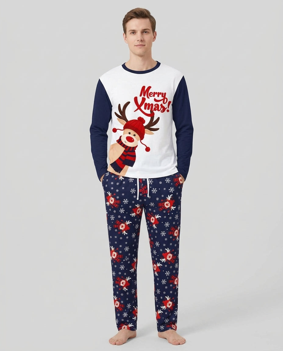 Merry Reindeer Nights Bamboo Men's Pajama Set