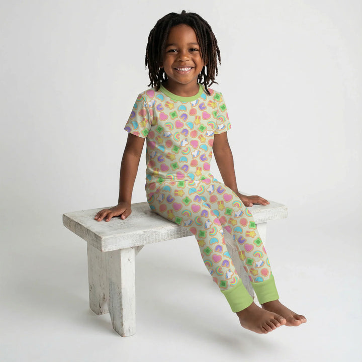 Zweiteiliges, kurzärmliges Pyjama-Set mit Marienkäfern
