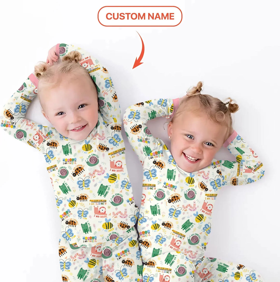 Zweiteiliges Langarm-Pyjama-Set mit Sommerfrüchten