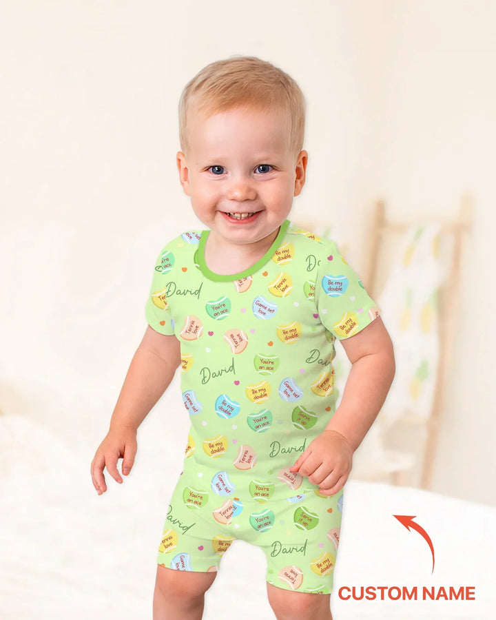 Schlafanzug-Set zweiteilig, kurze Ärmel, kurze Hose, Bambus