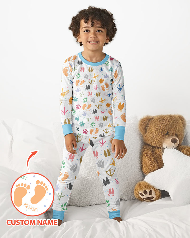 Zweiteiliges Langarm-Pyjama-Set mit Sommerfrüchten