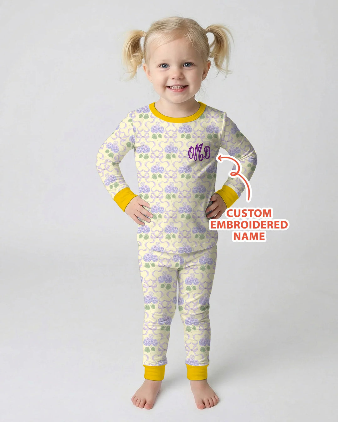 Zweiteiliges Langarm-Pyjama-Set mit Sommerfrüchten