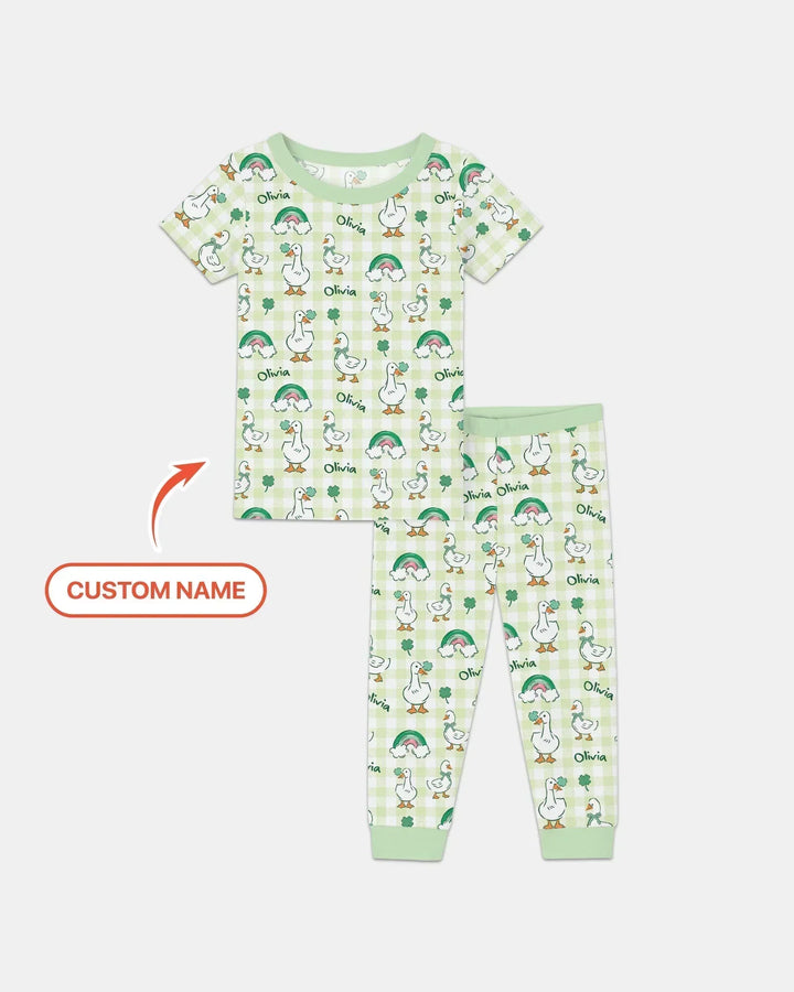 Zweiteiliges, kurzärmliges Pyjama-Set mit Marienkäfern
