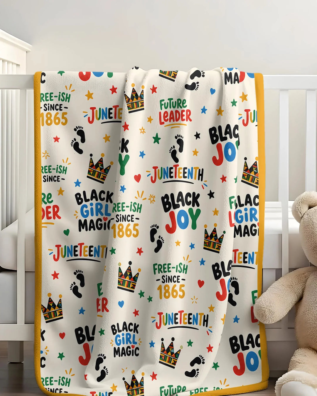Juneteenth Black Girl Magic Bamboo Blanket