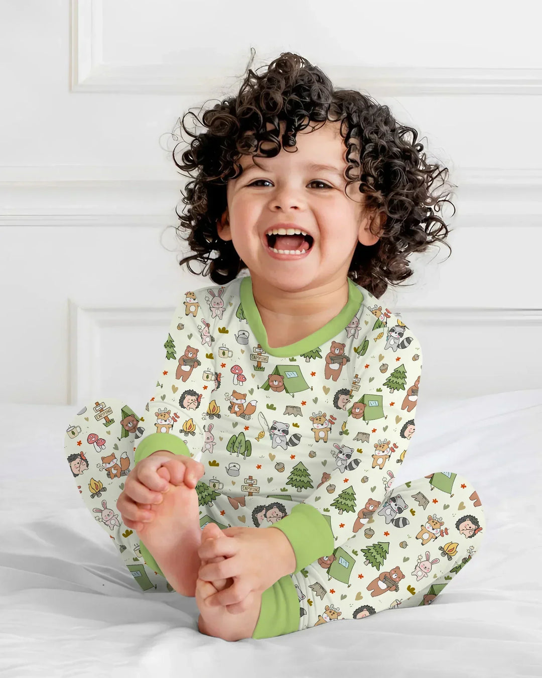 Little Camp Buddies Bamboo Two Piece Long Sleeve Pajama Set