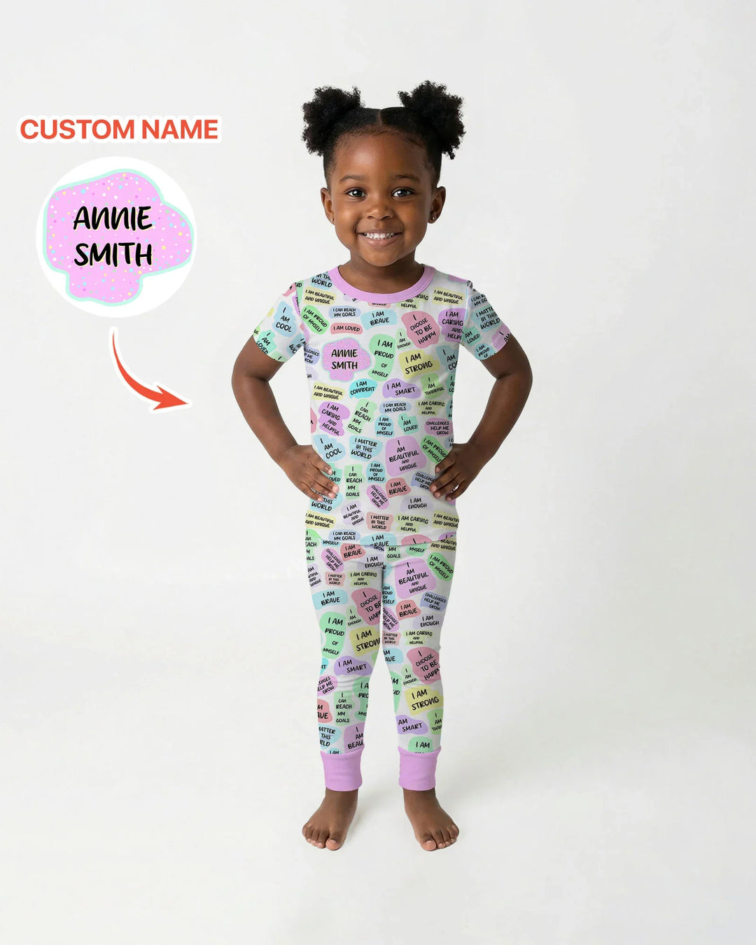 Zweiteiliges, kurzärmliges Pyjama-Set mit Marienkäfern