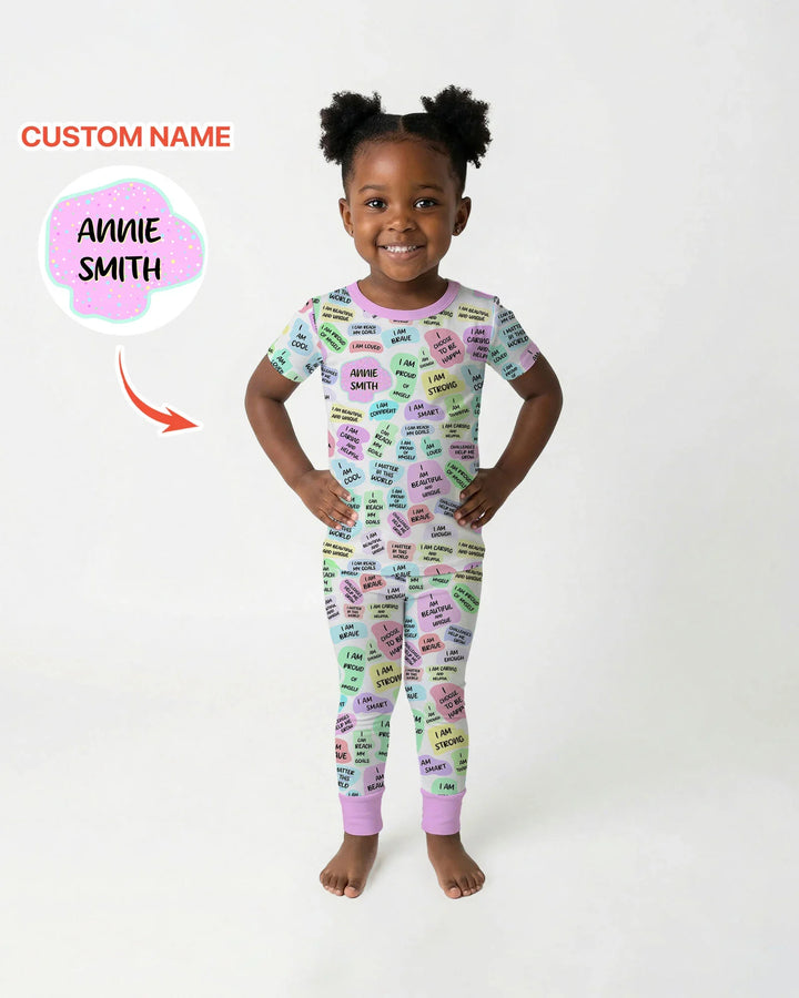 Zweiteiliges, kurzärmliges Pyjama-Set mit Marienkäfern
