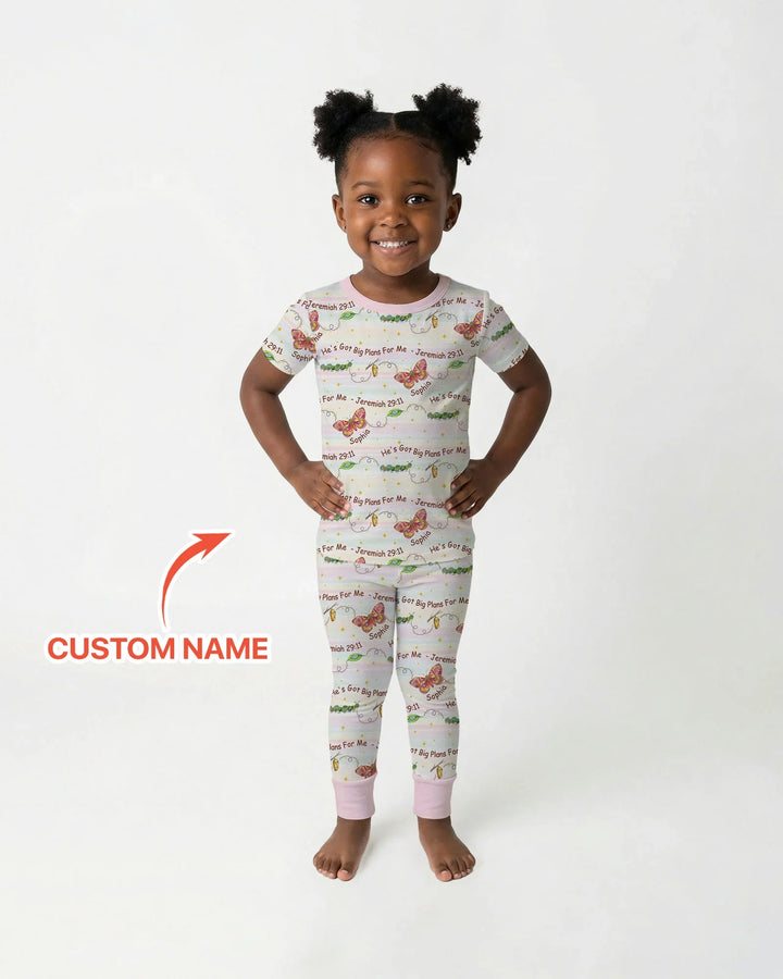 Zweiteiliges Pyjama-Set mit kurzen Ärmeln und Shorts im Sommer-Design