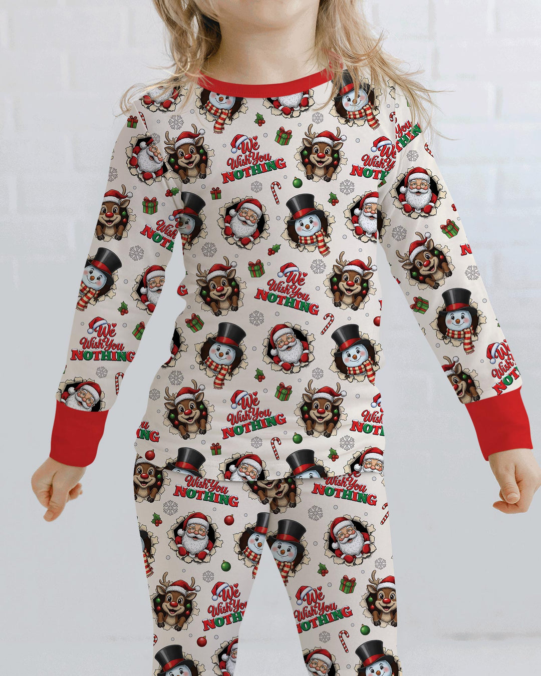 Funny Butt Christmas Squad Bamboo Two Piece Long Sleeve Pajama Set