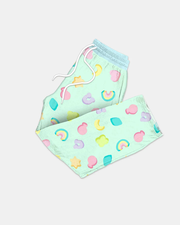 Pastel Lucky Charms Scatter Bamboo Men's Pajama Set