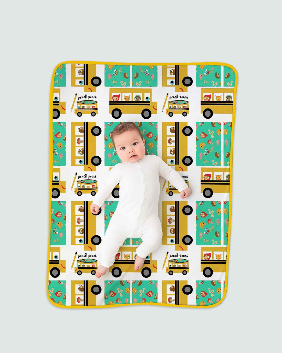 School Bus Adventures Bamboo Blanket