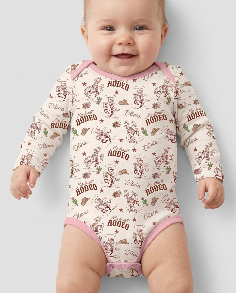 Gerippte Babykleidung mit individuellem Foto - Weich &amp; Skizzenhaft
