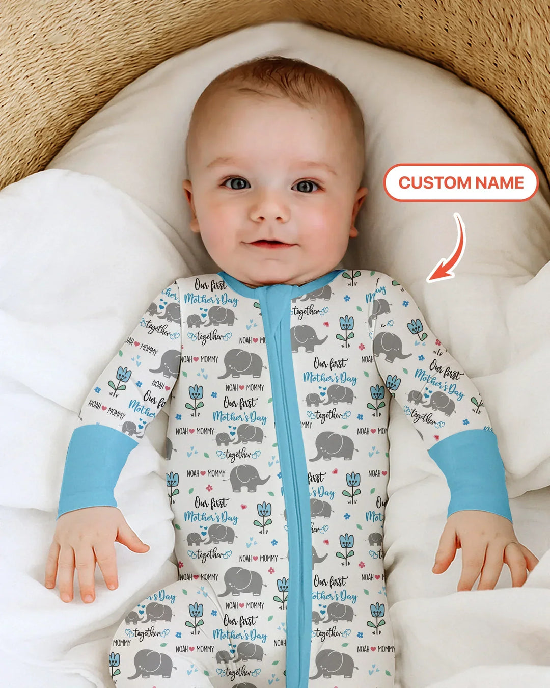 Gerippte Babykleidung mit individuellem Foto - Weich &amp; Skizzenhaft