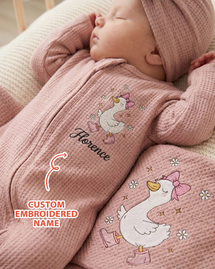 Gerippte Babykleidung mit individuellem Foto - Weich &amp; Skizzenhaft