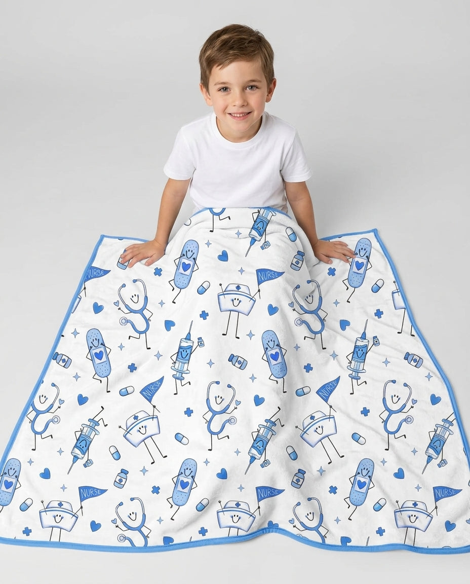 Cute Nurse Crew Bamboo Blanket