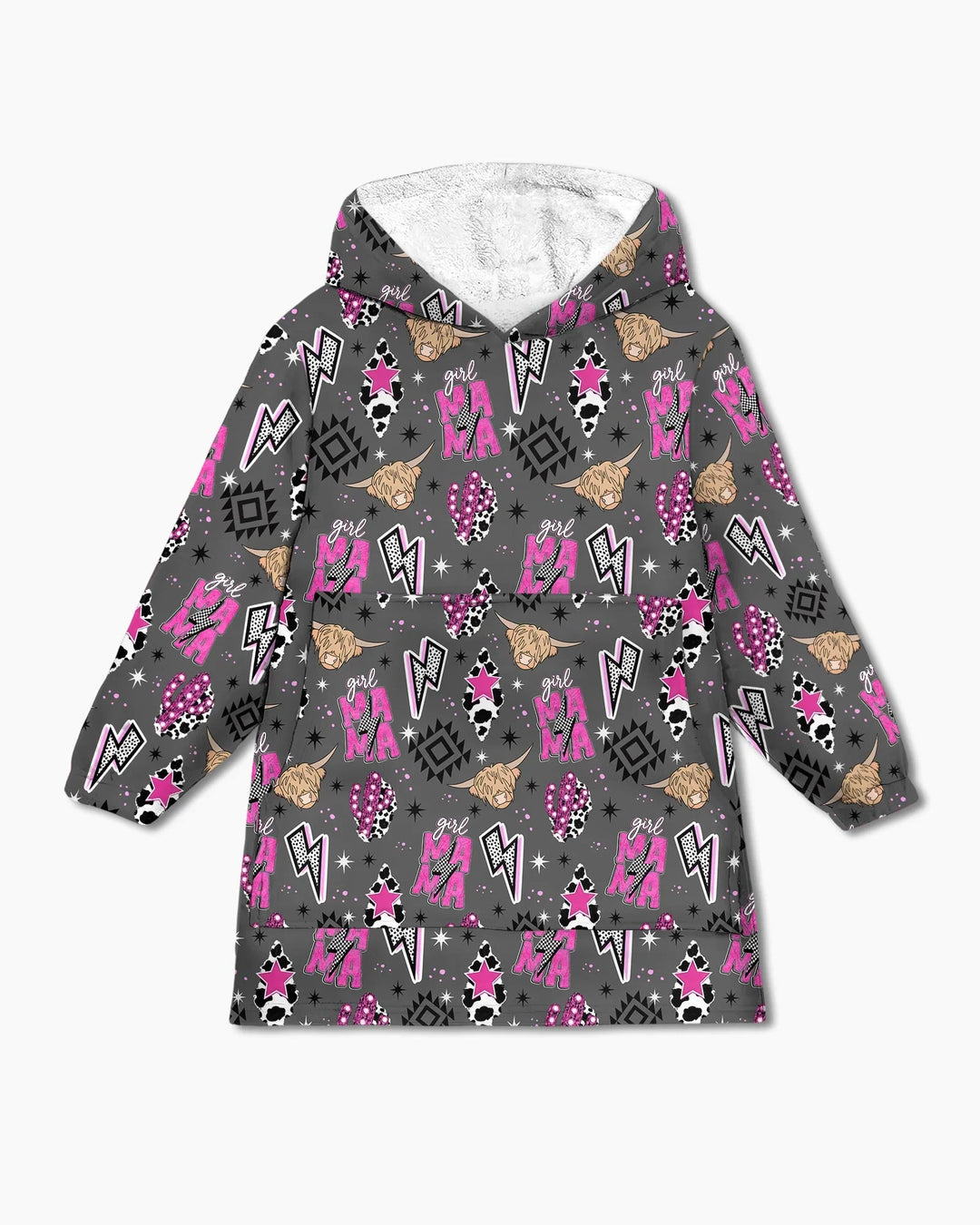 Western Mama & Ich passende tragbare Bambus-Decken-Hoodie