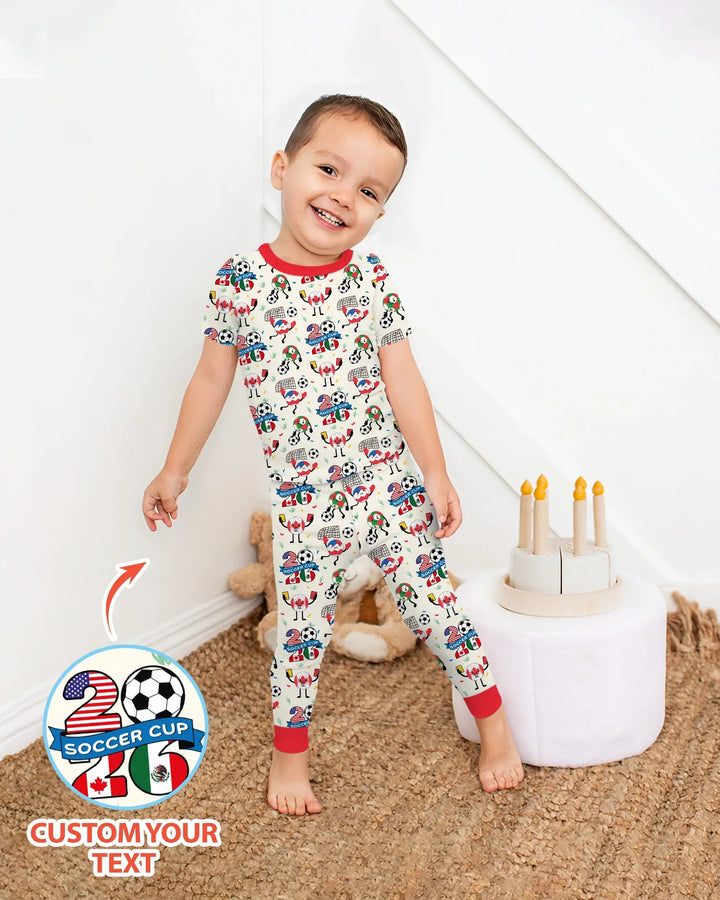 Zweiteiliges, kurzärmliges Pyjama-Set mit Marienkäfern