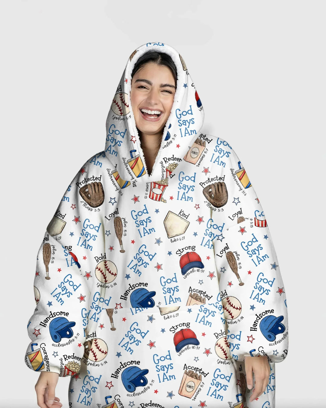 Christlicher Baseball tragbarer Bambus-Deckenpullover