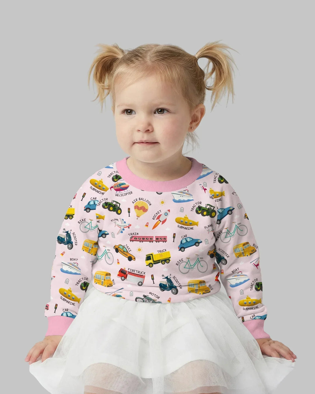 Vehicle Vocabulary Bamboo Crewneck Sweatshirt