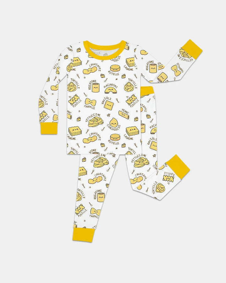 Kawaii Pasta Bamboo Two Piece Long Sleeve Pajama Set